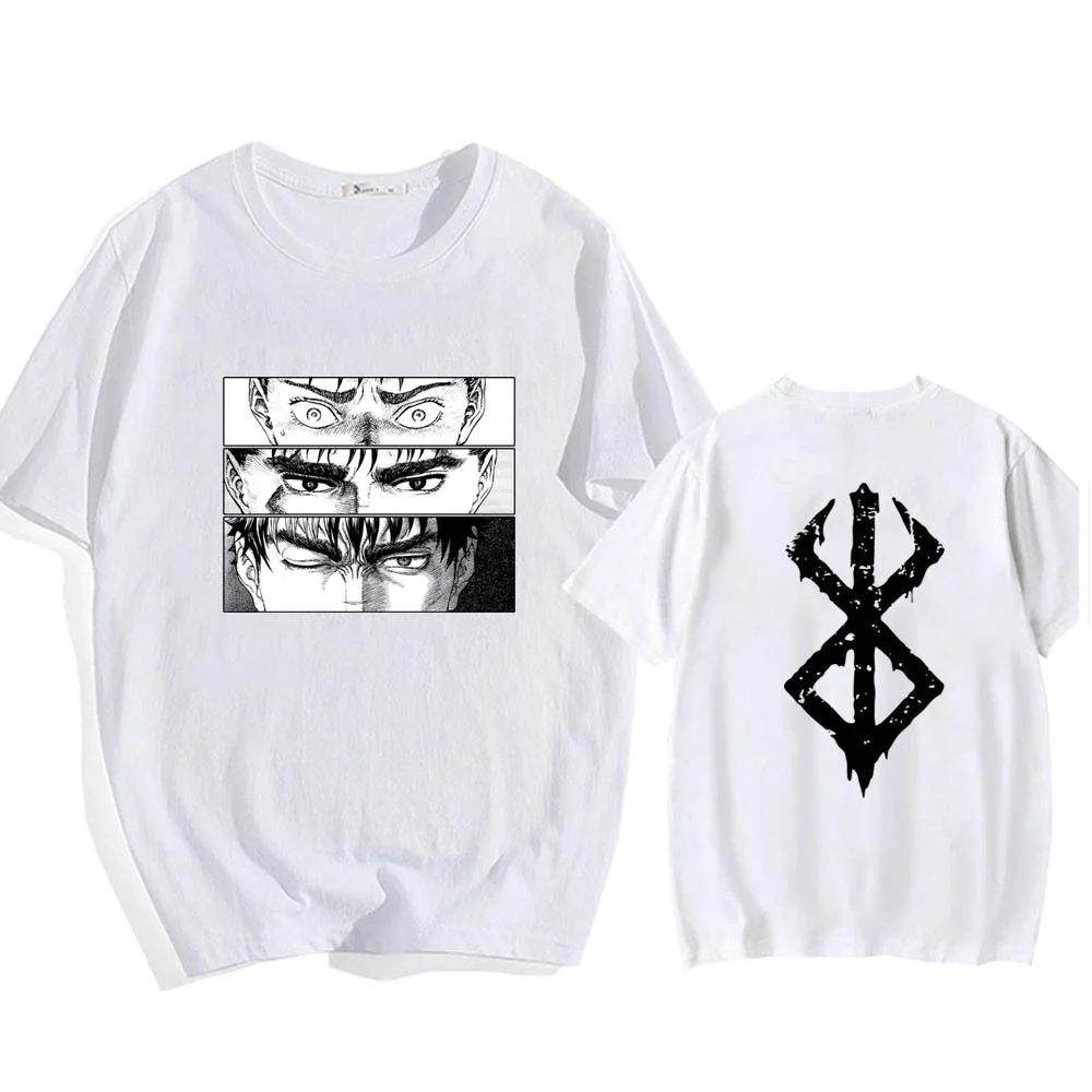 Anime Berserk Graphic Print Summer Men Women Cotton Oversized Short Sleeve T-Shirt Unsex Loose Casual Oversized Top Streetwear Fashion Summer New Tee