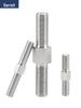 304 Stainless Steel Bi-Directional Hex Double-Ended Screw Bolt Rod, Left & Right-Hand Threaded, Sizes M3-M16