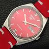 Seiko 5 AUTOMATIC 6319A VINTAGE JAPAN MENS RED COLOR DIAL WATCH A701528-5 R206b-a701528