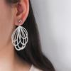 Модные ретро длинные полые листья атмосферные и универсальные высококачественные серьги