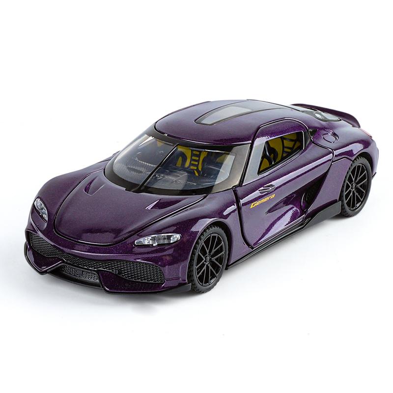 1:32 Gemera GT Суперспортивный Автомобиль Сплав Литье под Давлением Модель Звук и Свет Оттяни Назад Игрушка Коллекция Хобби Декоративные Мелкие Украшения