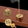 Brass Incenses Holder Incenses Stick Holder 9 Hole Incenses Burners for Bedroom Home Decors Yoga Meditations Teahouses