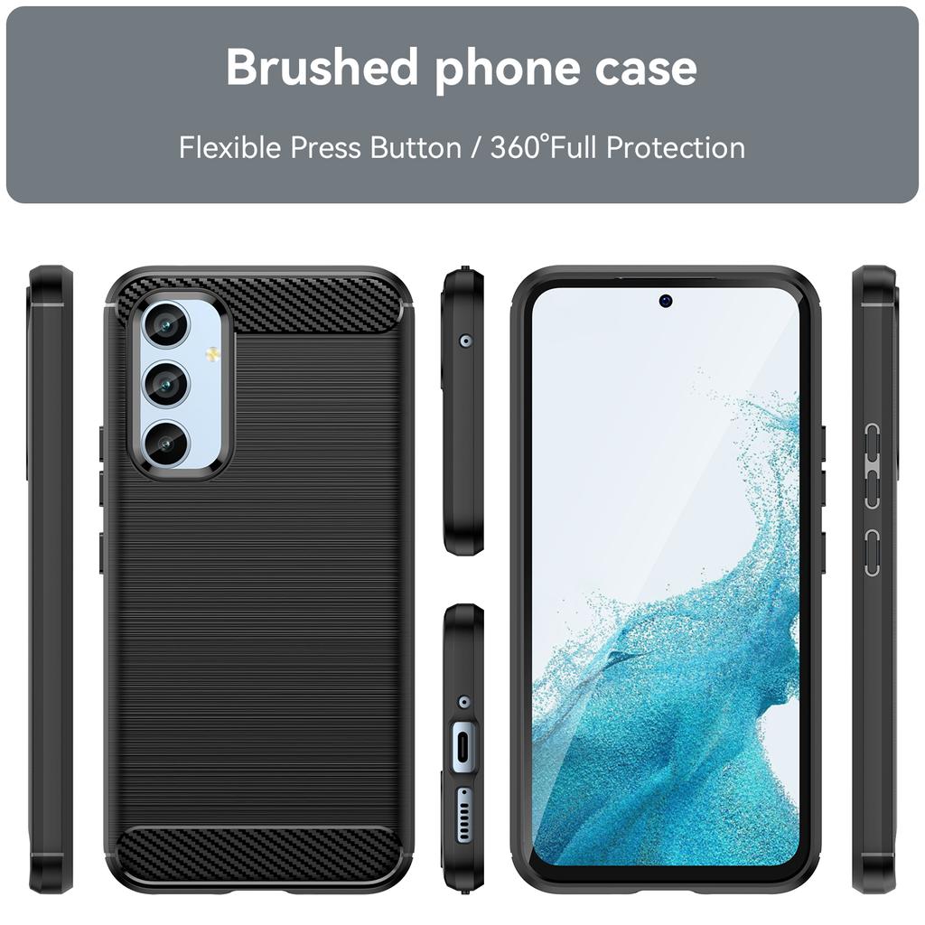 For Samsung Galaxy A54 5G Soft Matte Case Luxury Silicone Cover for Samsung A54 5g Soft Carbon Fiber Cases Coque Fundas
