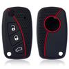 Силиконовый чехол для ключа Брелок для Fiat Panda Idea Stilo Ducato Bravo 500 Doblo Grande Punto Bravo Minibus Linea 3-кнопочный пульт