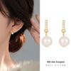 Banyan Tree S925 Silver Natural Pearl Diamond Earrings for Women - Delicate, Versatile, Short.