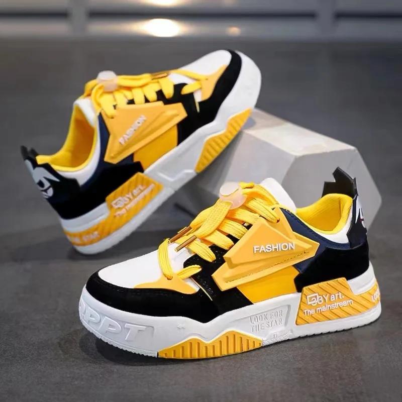 2024 Модные мужские кроссовки Универсальная мужская повседневная обувь Удобные мужские повседневные кроссовки на платформе Брендовые дизайнерские новые мужские туфли на плоской подошве