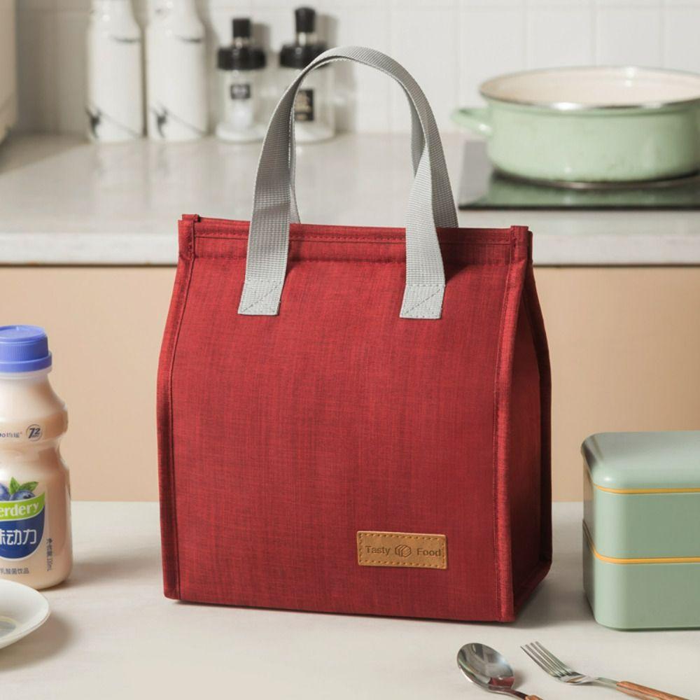 Outdoor Tote Canvas Lunch Bag Thermal Breakfast Organizer Waterproof Lunch Bag Food Hand Bags