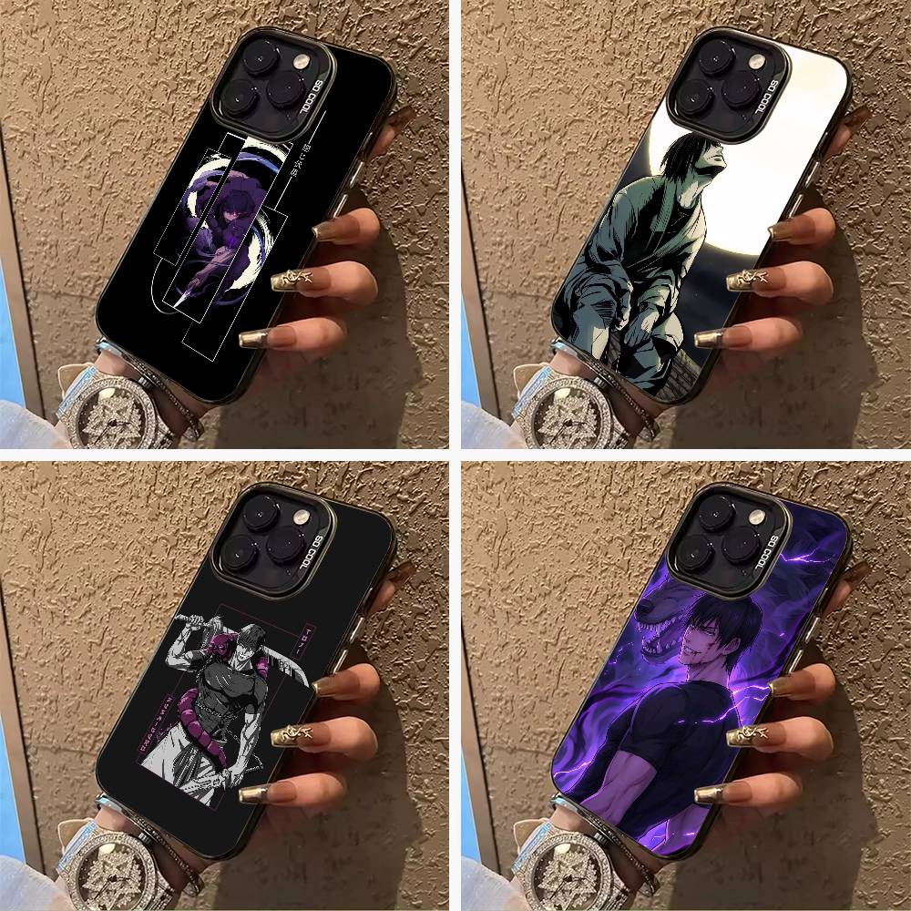 Charismatic villain-Fushiguro Toji Phone Case For IPhone17 16 11 12 13 14 15 16 Pro Max Plus Cover Colored Silver Funda Bumber