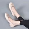 Soft-soled Doudou Shoes Shallow Mouth Women's Single Shoes Flat-soled 2025 Autumn One-pedal Lazy Shoes Versatile Mother Shoes Soft Leather