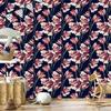 White and red tulips wallpaper for living room and bedroom 50x1000