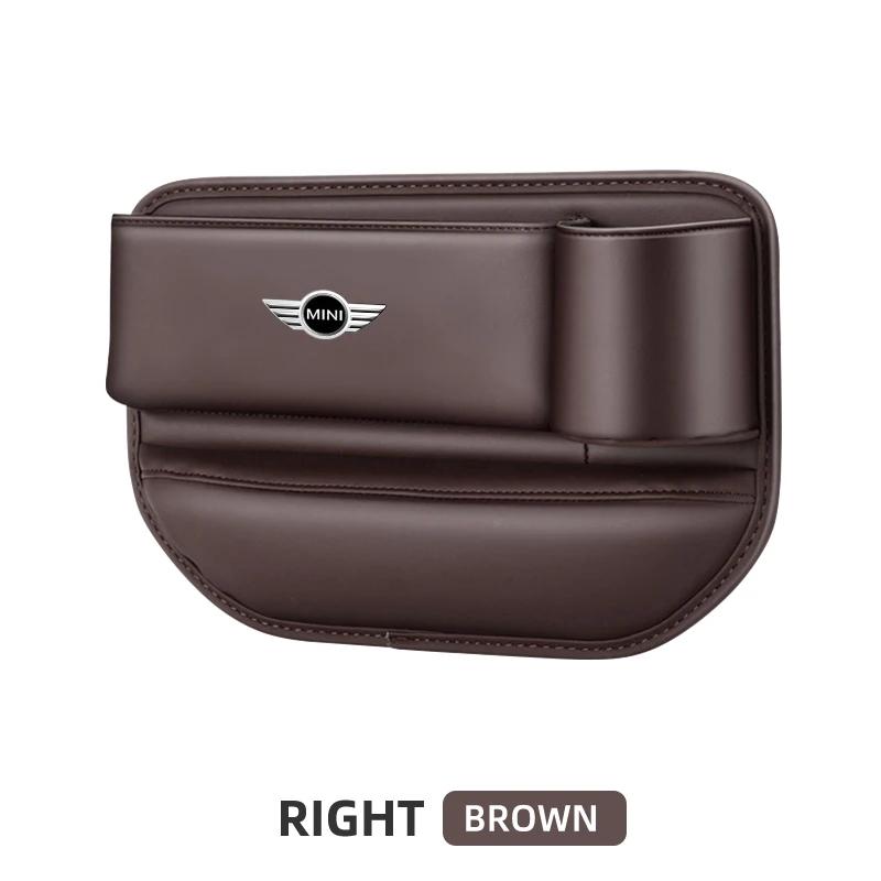 Leather Car Seat Gap Organizer Crevice Side Storage Box for BMW MINI F55 F56 R60 R59 R58 WORKS One Cooper JCW R57 R56 R55