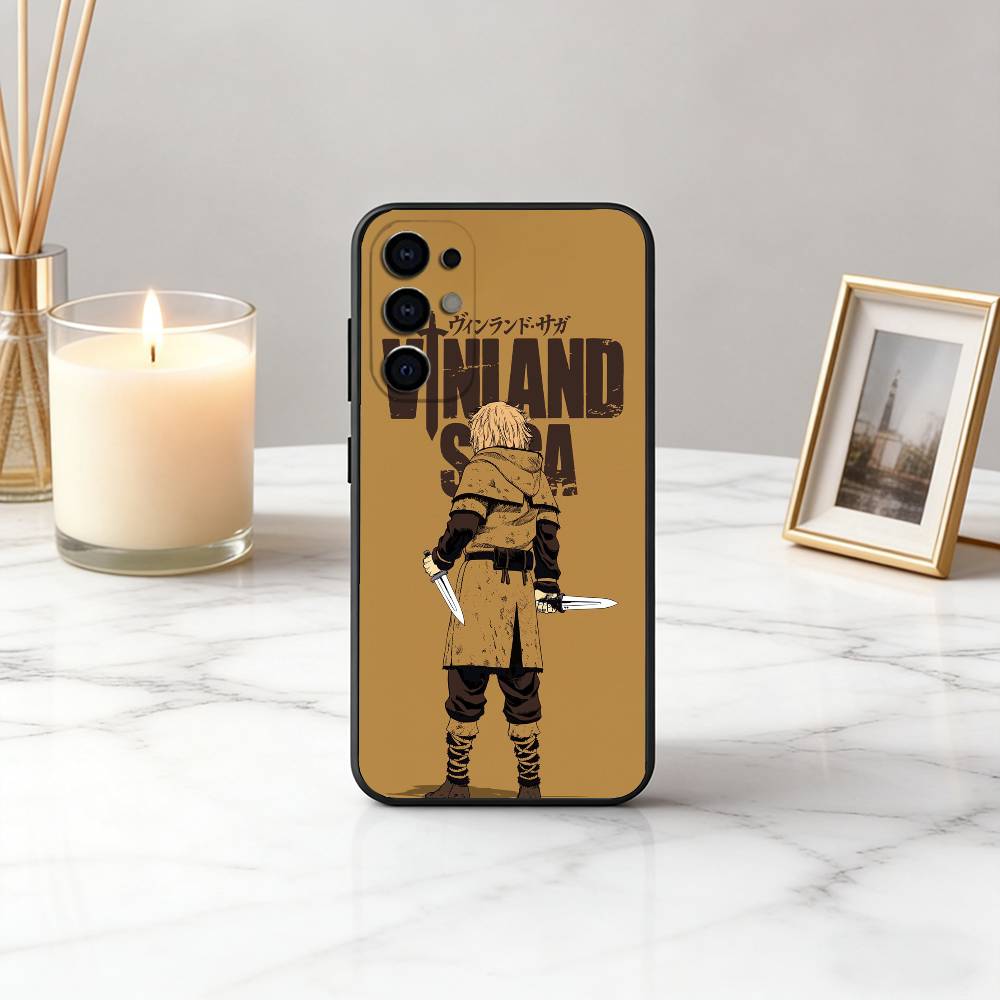 V-Vinland S-Saga T-Thorfinn-VST Чехол для телефона Черный Силикон Мягкий Для Samsung S25,S24,S21,S22,S23,S30,Ultra,S20,Plus,Fe,Lite