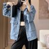Новое весенне-осеннее винтажное классическое джинсовое пальто, свободные женские джинсовые куртки, однобортные уличные пальто в стиле Харадзюку, пальто для поездок на работу