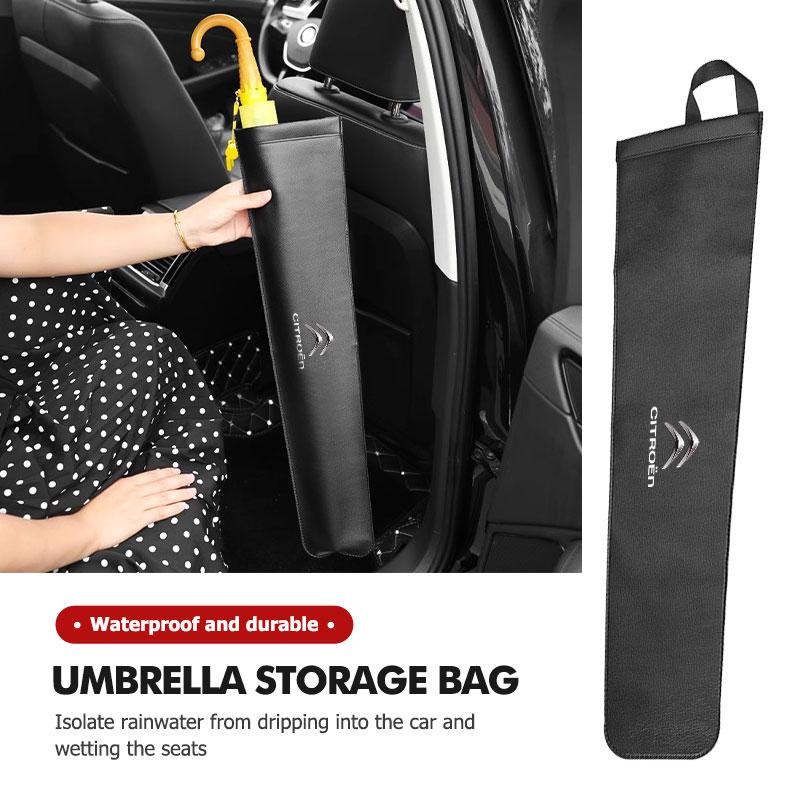 Hangable Car Waterproof Umbrella Holder Seat Back Storage Bag For Citroen C5 C1 C2 C6 C4L DS3 DS4 DS5 C-Elysee Grand Berlingo ajo256
