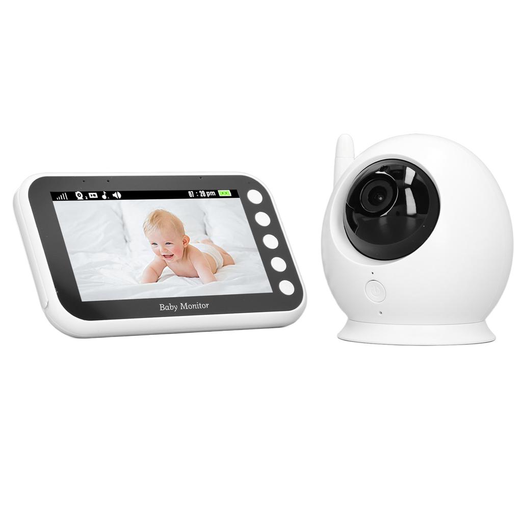 Baby Monitor 360 Degree Rotation 4.3inch LCD Screen 8 Lullabies Infrared Night Vision Two Way Talk