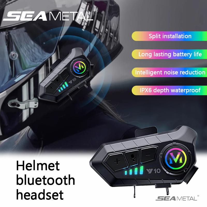 SEAMETAL Y10 Мотоциклетная гарнитура Стерео Bt5.3 Hands Free Ipx6 Водонепроницаемая 2000 мАч Мото Беспроводные наушники Поддержка