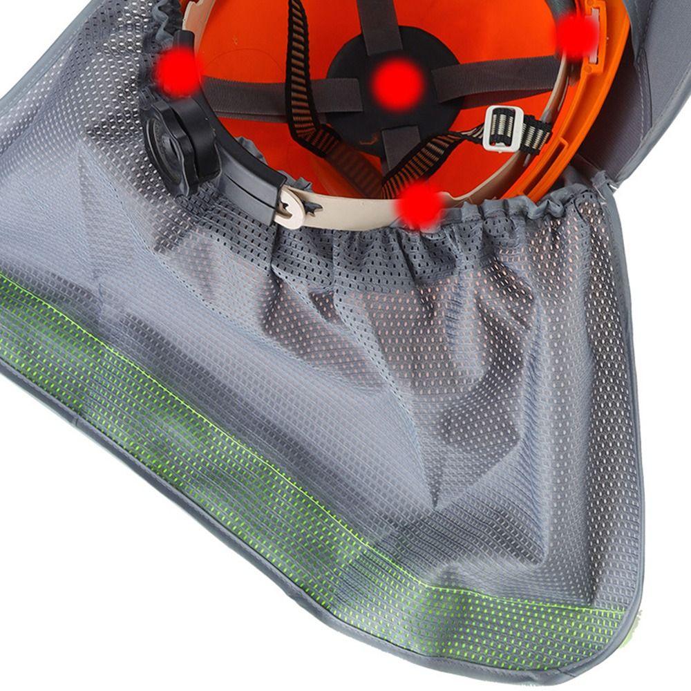 Netting Reflective Hat Brim Breathable Reflective Neck Shield Reflective Stripe Cap Cover  Outdoor