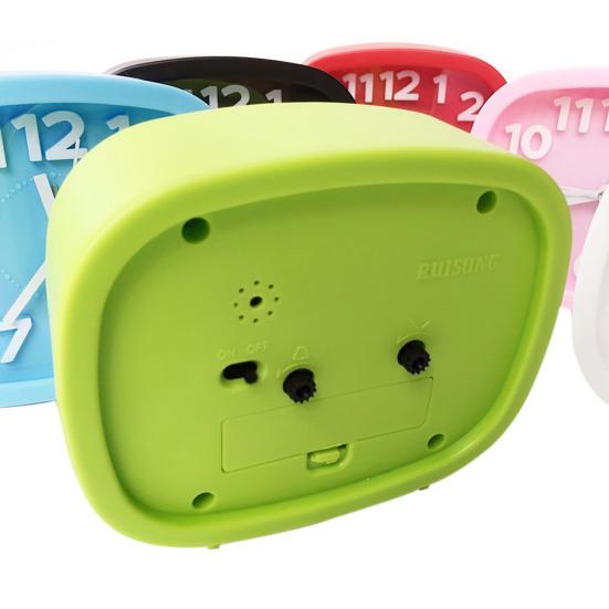 Настольные часы на батарейках, не тикающие, пластиковые, маленькие, прикроватные, аналоговые, будильники, товары для дома