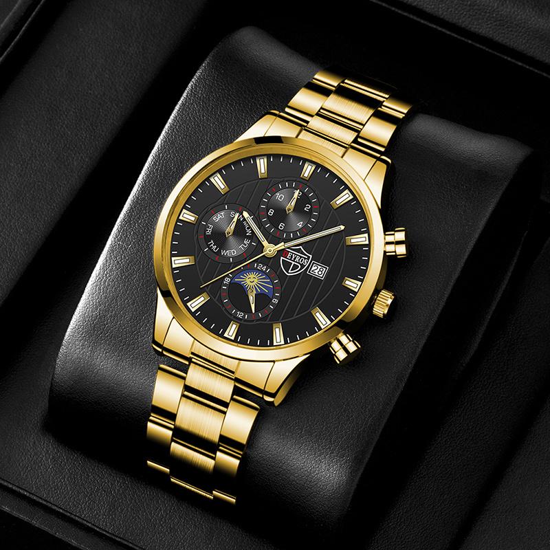 Мужские модные спортивные наручные часы класса люкс мужские деловые кварцевые часы из нержавеющей стали мужские повседневные часы с кожаным браслетом светящиеся часы