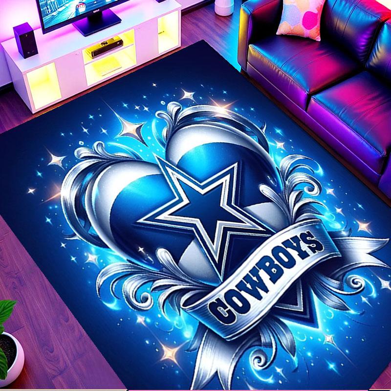 Коврик с принтом Dallas Cowboys, Моющийся напольный ковер, Для прихожей, общежития, прачечной, офиса, кабинета, Декор для дома, Подарок на день рождения, Рождество