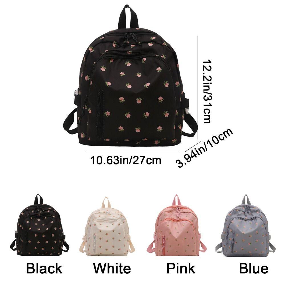 Small Size School Bag Korean Styles Girls Handbag Casual Women Floral Backpack Daily Use