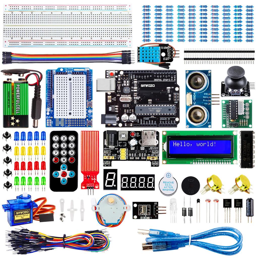 Smraza UNO R3 Compatible Arduino Starter Kit for Beginners (Electronics Projects and STEM Learning)