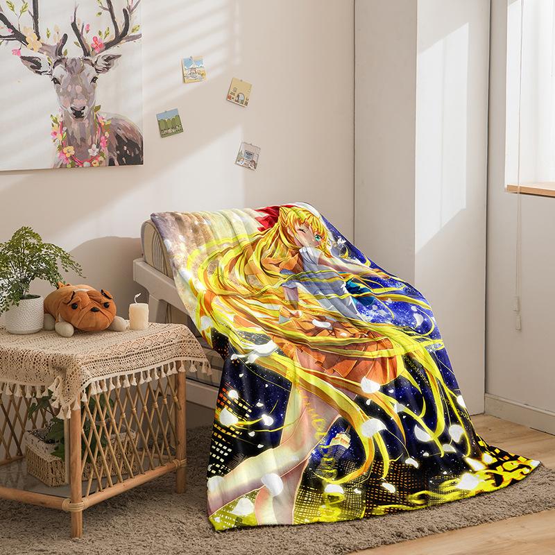 Мультяшная серия «Красивая девушка», двустороннее фланелевое одеяло с 3D-цифровой печатью