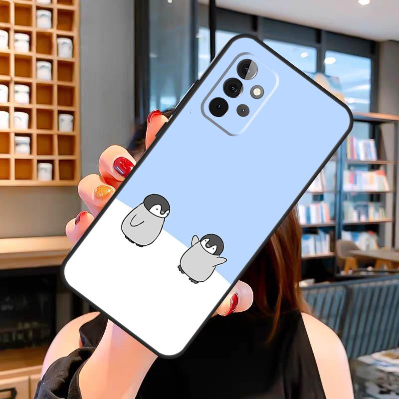Милый чехол-пингвин для Samsung Galaxy A14 A34 A54 A52S A12 A22 A32 A52 A72 A13 A33 A53 A73 A31 A51 A71