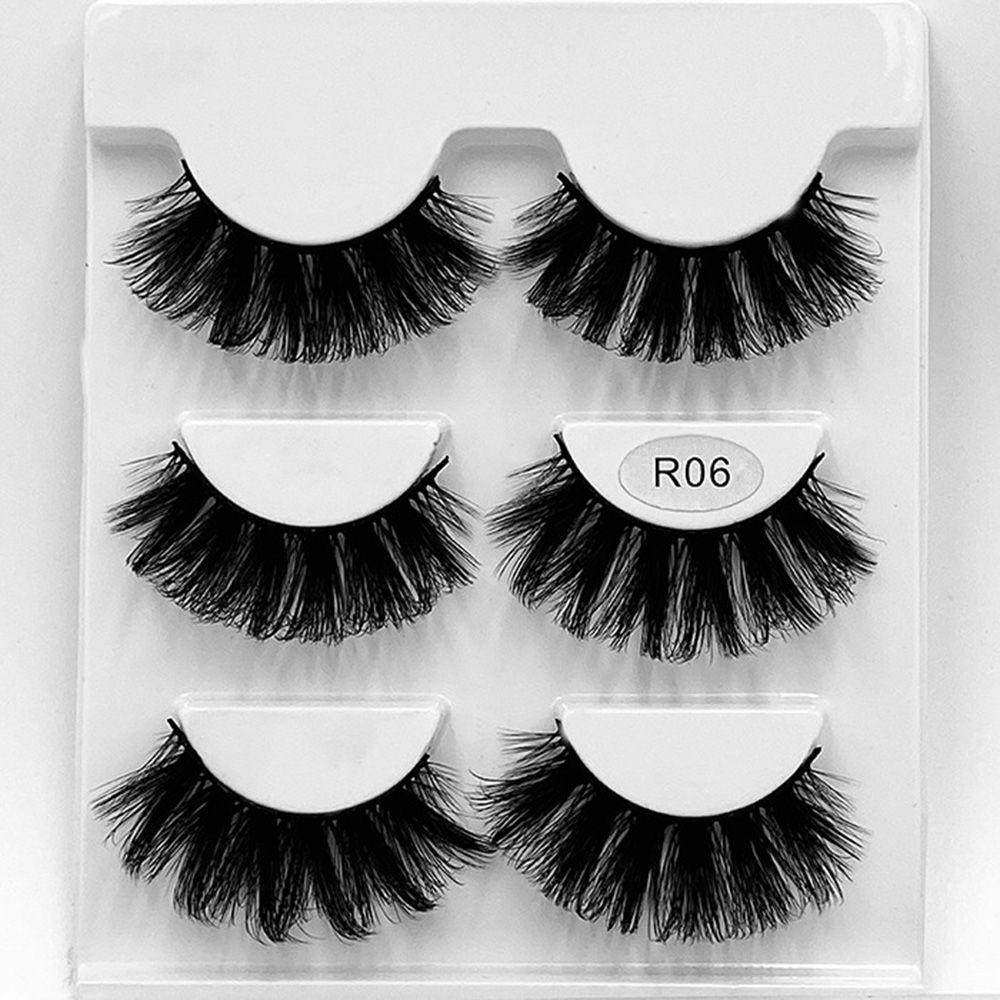 Eye Extension Long Natural Dramatic 100% Cruelty free False Eyelashes 3D Mink Lashes 20mm Fluffy