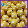 Factory Direct Loose Bulk Green 20MM Fashion Polka Dot Gumball Bubblegum Acrylic Beads for Necklace Jewelry Making