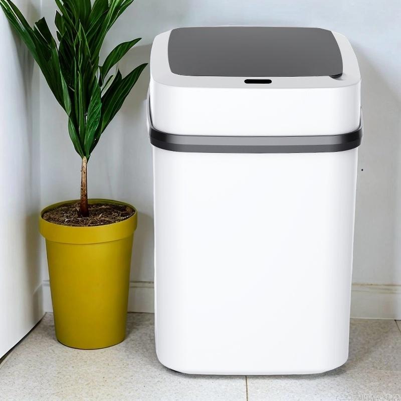 Automatic Garbage Can Bucket Practical Large Capacity Multipurpose Mute Dustbin with Lid for