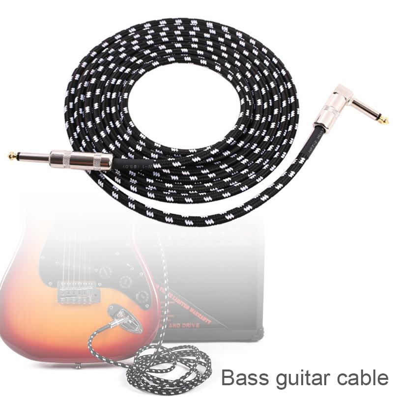Electric Guitar Cable Wire Cord 3M 6M No Noise Shielded Bass Cable Braided Coat