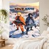 Naruto Character Customize Your Name Tapestry Customizable Wall Tapestry Vibrant Fade-Resistant Print Perfect for Picnics All-Season Use