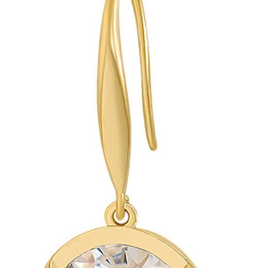 1 пара серег-крючков, круглые подвески, украшения из стразов, нежные, долговечные серьги-капли для свадьбы