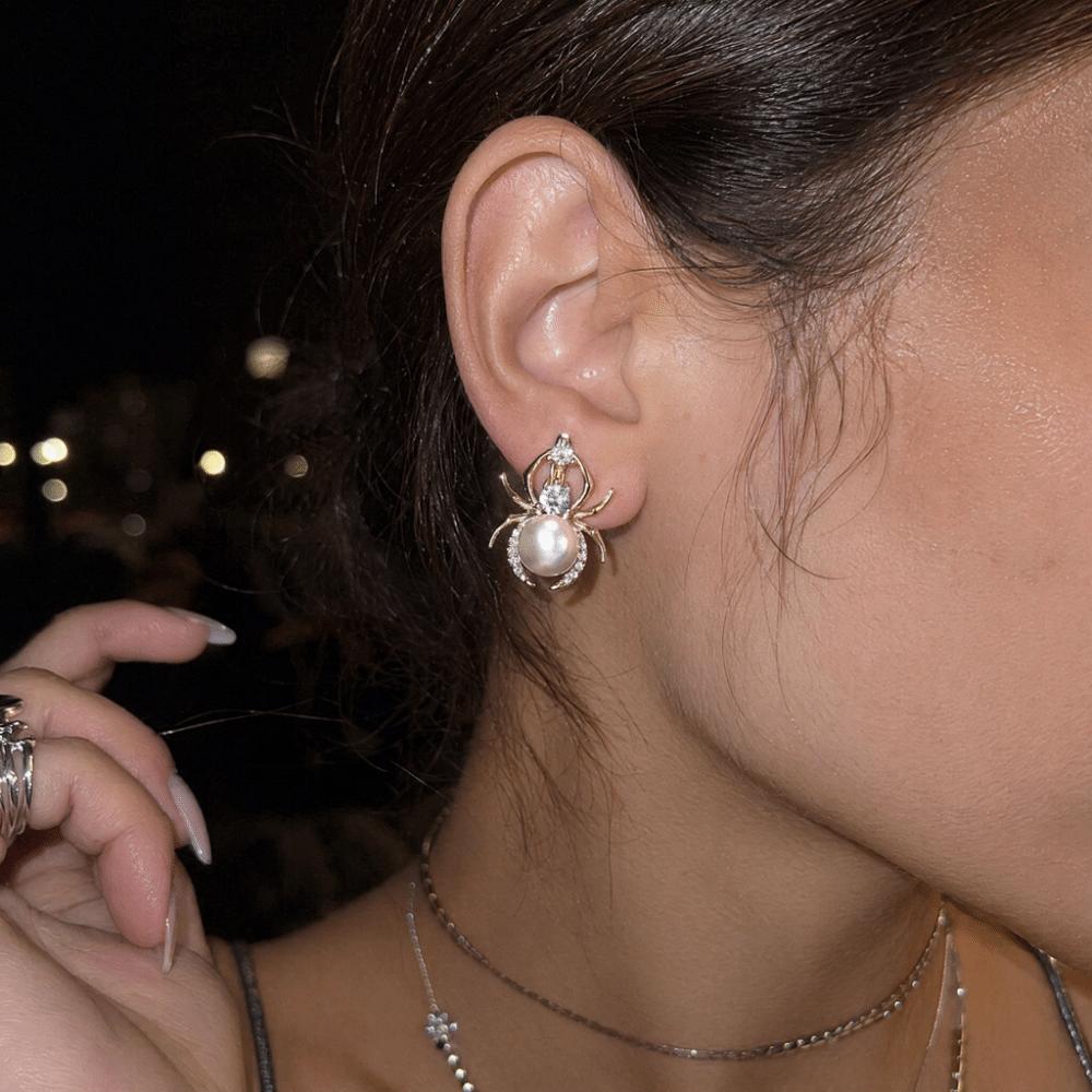 Imitation Pearl Simulated Pearl Earrings Gold Color Vintage Retro Jewelry For Women