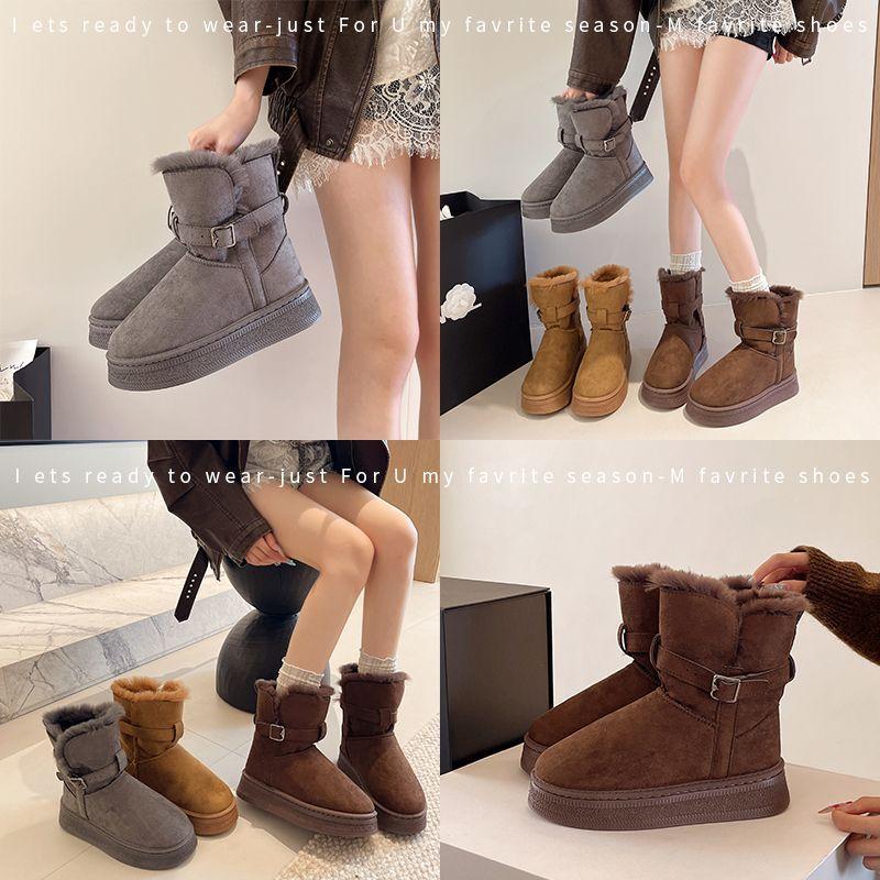 Женские новые зимние супер-огненные модные бархатные утолщенные теплые универсальные хлопковые ботинки