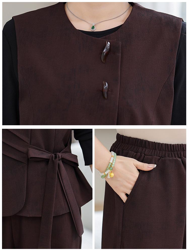 Стильный комплект: блузка и жакет большого размера для женщин среднего возраста - Мода Весна/Осень