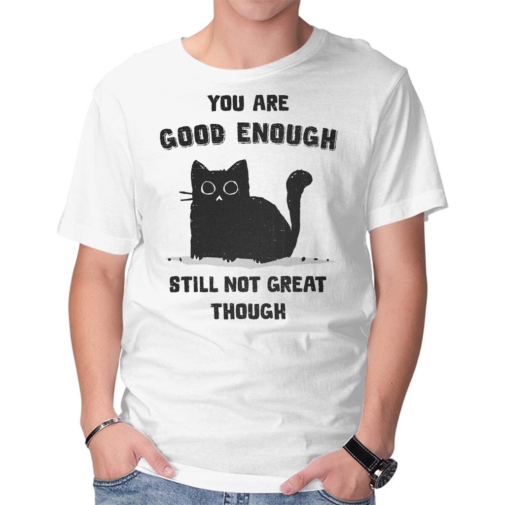 Unisex Crew Neck T-Shirt Good Enough Graphic Short Sleeve Casual Tee