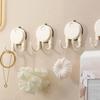 2Pcs Waterproof Suction Cup Hooks Plastic Kitchen Storage Hooks Paper Towel Double Hooks  Bathroom