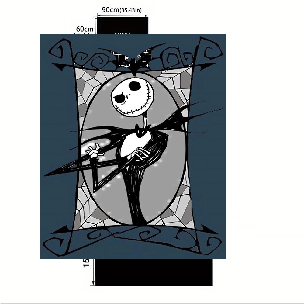 Jack Skellington Area Rug Perfect for Outdoor Kitchen Decorate room Foyer Anti-slip Rug Anime Office Decor Birthday/Christmas Gift