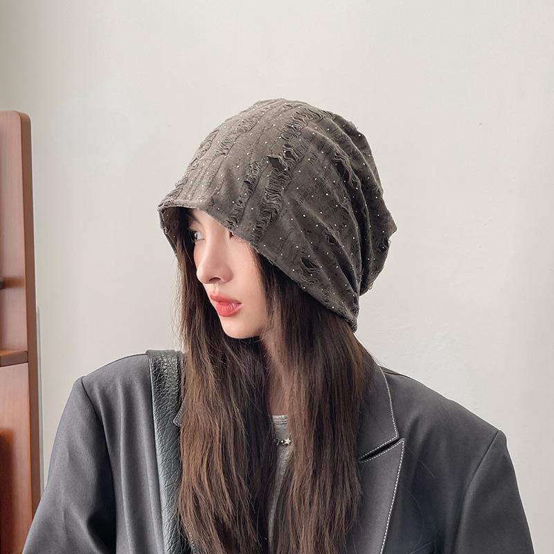 Ретро старая сломанная дырявая стековая шляпа дети показывают свои лица маленькая уличная ленивая ветровая сумка голова холодная шапка повседневная защита ушей изоляция шапка