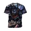 Мужская футболка Venom с 3D-печатью на лето, новая, из линейки к фильму Marvel, свободный топ с коротким рукавом и 3D-печатью