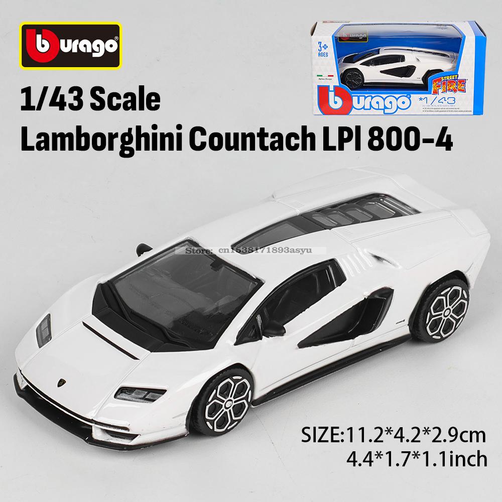 Bburago 1:43 Porsche 911 GT3 Lamborghini 800-4 Toyota Alloy Luxury Car Die Casting Model Toy Series Ornament Collection