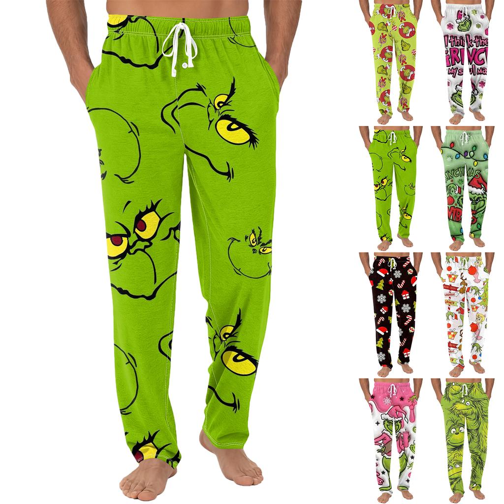 Мужские повседневные брюки с однотонным вязанным узором и карманами для домашней пижамы