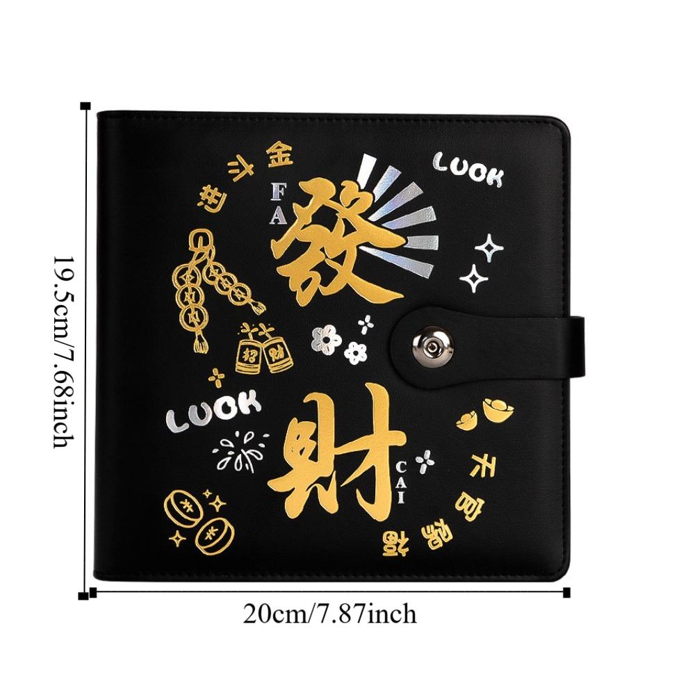 Бюджетная папка-регистратор с отрывными листами, цветная, блестящая, из искусственной кожи, органайзер для планирования, экономия денег, папка-регистратор на 50 листов