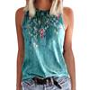 New Butterfly Floral 3D Print Tank Tops Women Retro Streetwear Y2k Oversized O-Neck Vest Off Shoulder Sleeveless Woman Camisole