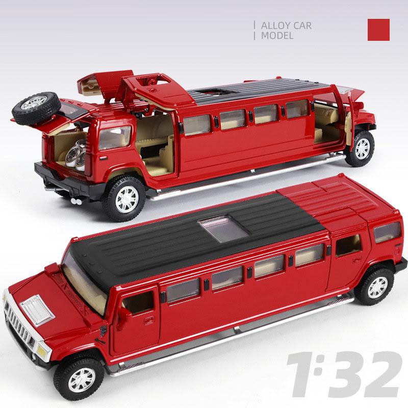1/32 Модель автомобиля Hummar из сплава, высококачественная имитация, литая игрушка со звуком и светом, инерционные транспортные средства, декоративные игрушки для детей, подарок