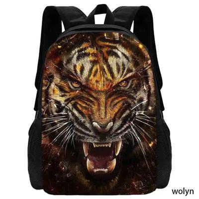 Mochila 3D Tiger Prints Школьный рюкзак для детского сада, Школьные сумки с изображением животных для мальчиков и девочек, Детские сумки большой вместимости