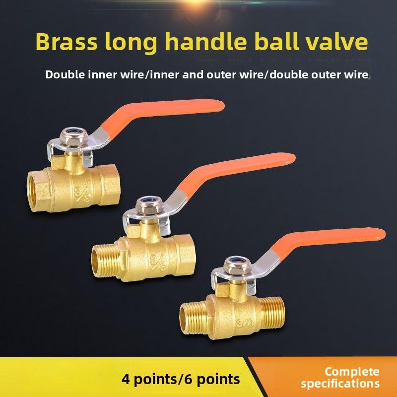 1/2 3/4 1" Brass Thread Connector Valve Water Pipe Fittings Quick Connector Ball Valve Garden Watering Irrigation Copper Coupler