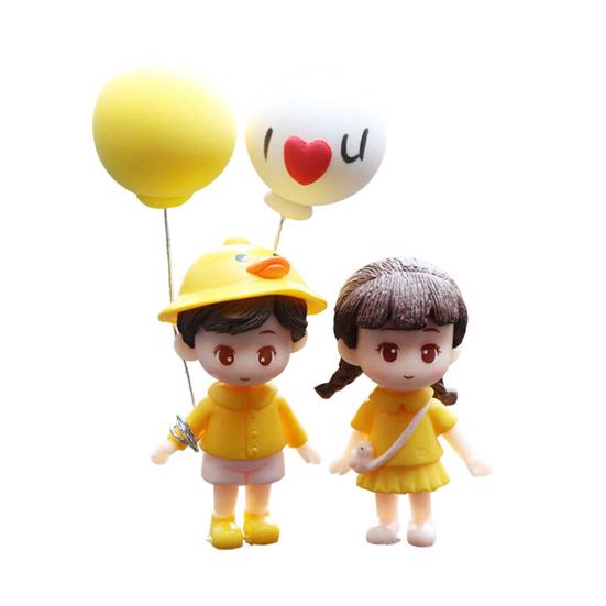 Украшения для автомобиля Милые мультяшные фигурки парочек Фигурки воздушные шары Украшения для салона автомобиля Приборная панель